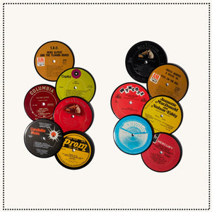 Recycled Record Coaster Set