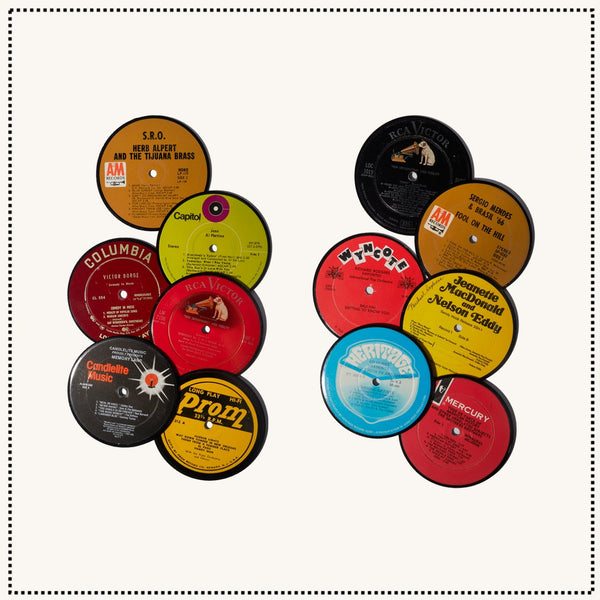 Recycled Record Coaster Set