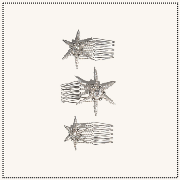 Crystal Hair Comb Set