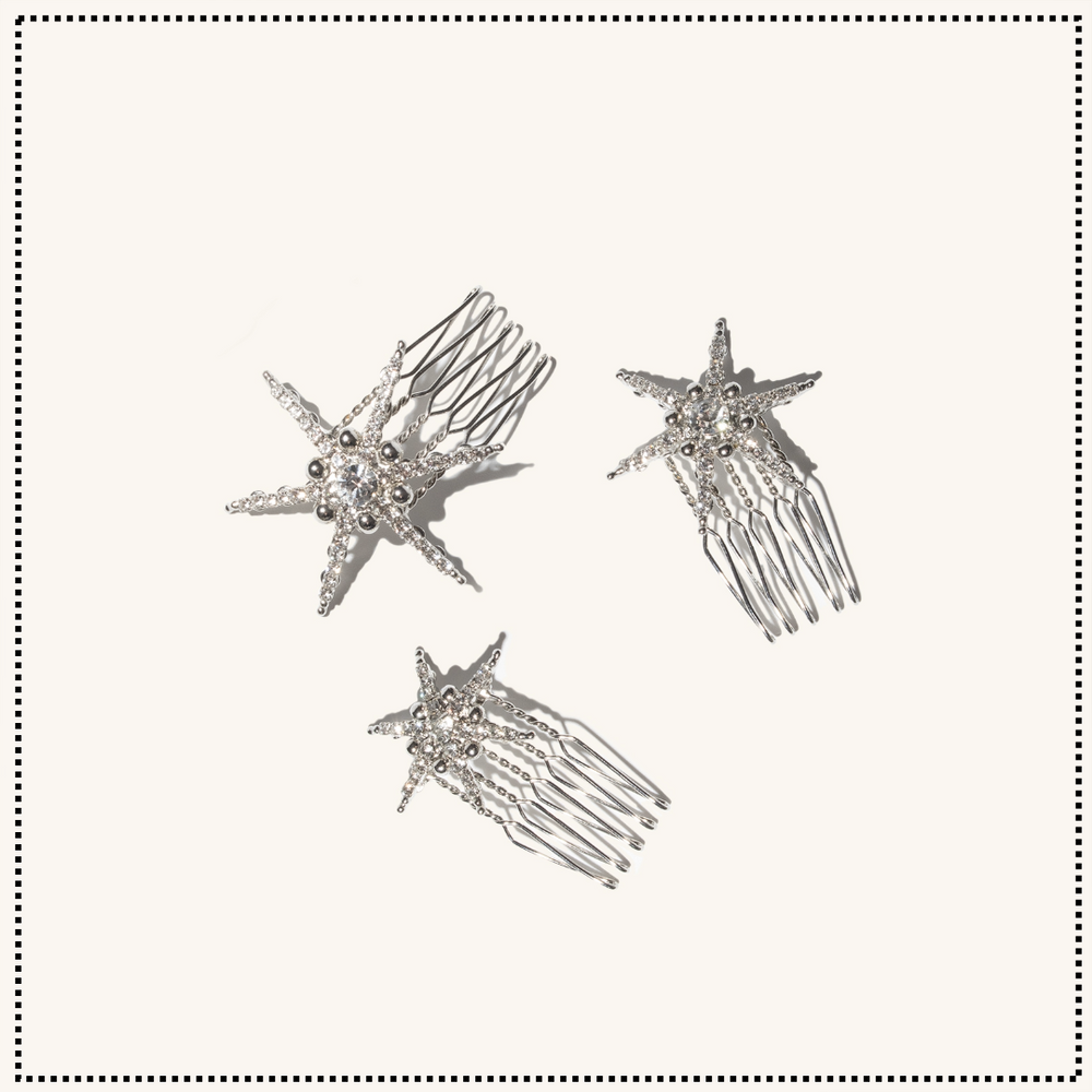 Crystal Hair Comb Set