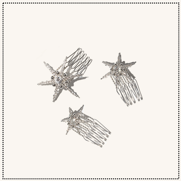 Crystal Hair Comb Set